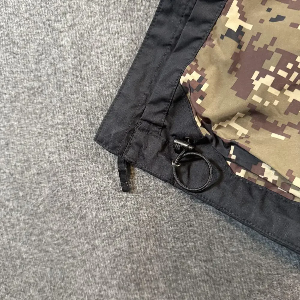 The North Face Millerton Jacket Mens Large Black Hooded Camo Lined Rain Coat